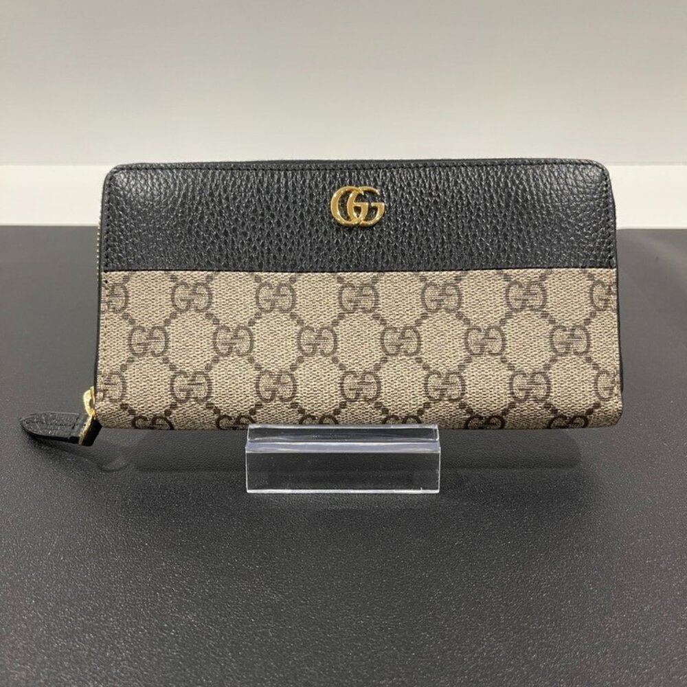 Gucci Marmont Bi-Color Zip Around Wallet (JB1093)